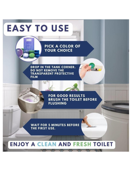 Tabletas Limpiadoras de Inodoro DOBO 24 Unidades - Sin Fragancia