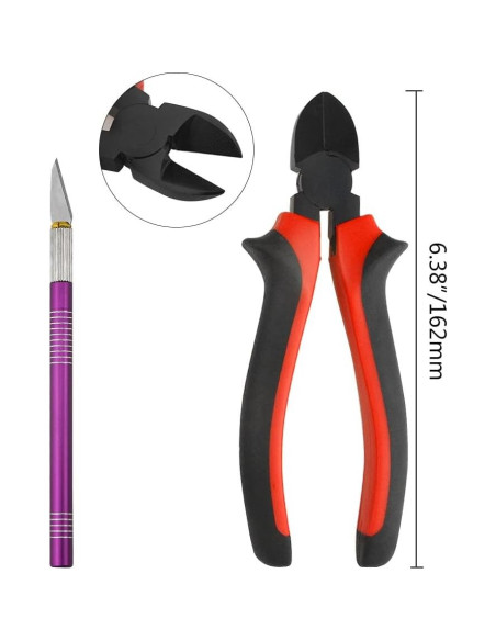 Juego de herramientas de modelismo BXQINLENX 26 piezas