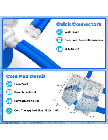 Máquina de Hielo Inmoredo para Rodilla - Terapia Fría Programable