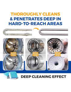 Limpiador de Lavadora Bastion - 6 Tabletas Ecológicas 81g 2