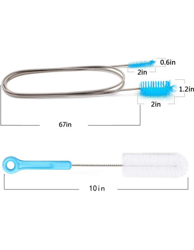 Cepillo de limpieza CPAP Desin - Acero inoxidable 169cm