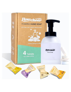 Kit de Dispensador de Jabón Espumoso Flowcheer 311 ml + 4 Tabletas