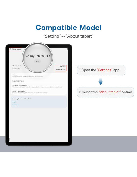 SPARIN Protector de Pantalla Vidrio Templado para Galaxy Tab A9 Plus 11"