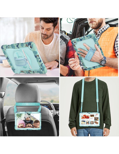 Estuche SEYMAC para Samsung Galaxy Tab A9+ 11" Camo Azul