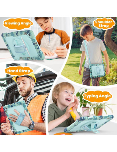 Estuche SEYMAC para Samsung Galaxy Tab A9+ 11" Camo Azul