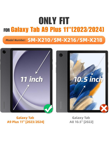 Estuche SEYMAC para Samsung Galaxy Tab A9+ 11" Camo Azul