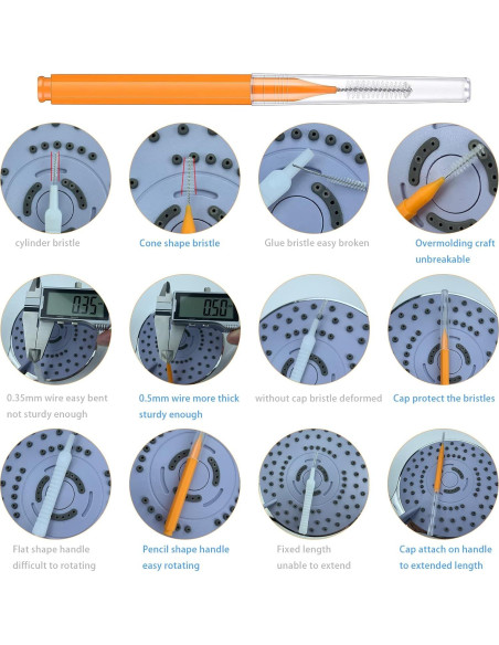 Limpiador de Cabezal de Ducha Ceycudy, 10 Puntas Acero Inoxidable y 15 Cepillos Nylon