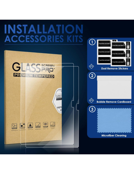 Protector de Pantalla DETUOSI 10.1" Vidrio Templado ECOPAD THTH-K12C