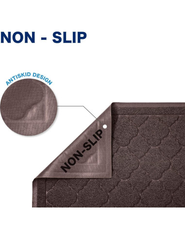 Alfombrilla para Caja de Arena WePet XXL Marrón 119x91 cm