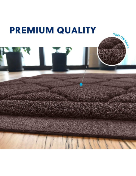 Alfombrilla para Caja de Arena WePet XXL Marrón 119x91 cm