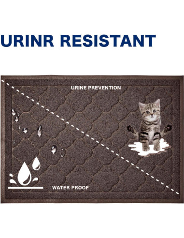 Alfombrilla para Caja de Arena WePet XXL Marrón 119x91 cm