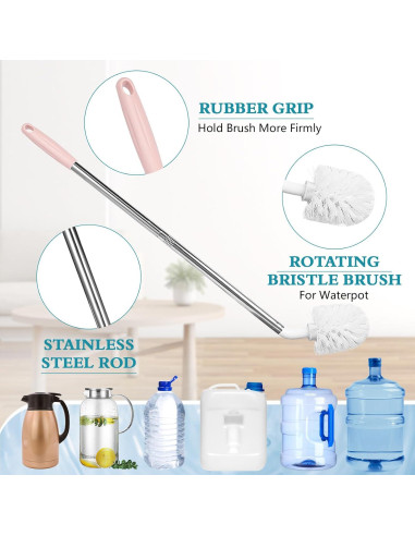 Juego de 2 Cepillos de Limpieza UQGVML para Botellas 11.4 y 18.9L