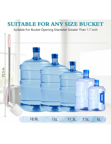 Juego de 2 Cepillos de Limpieza UQGVML para Botellas 11.4 y 18.9L