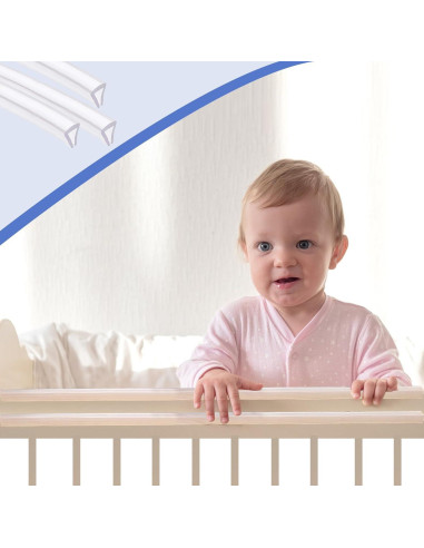 Protector de Borde de Silicona JoyHuaTrade 5m Canal U Transparente