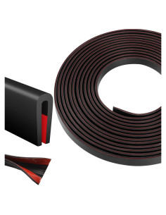 Bisel Autoadhesivo de Silicona Pettyelf Negro 6m 3.2mm