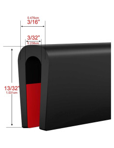 Bisel Autoadhesivo de Silicona Pettyelf Negro 6m 3.2mm 2