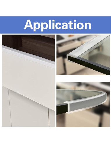 Protector de Borde de Silicona JoyHuaTrade 5m Canal U Transparente