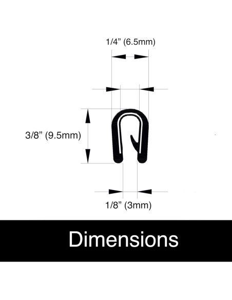 Bisel de Goma Negro M M SEALS 3.05 Metros Flexible