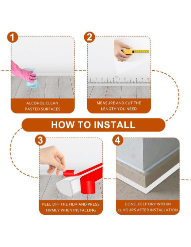 Moldura Cuarterona Flexible Langierspur 397.18 cm Blanca