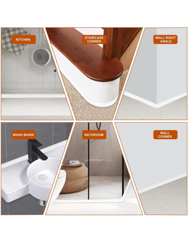 Moldura Cuarterona Flexible Langierspur 397.18 cm Blanca