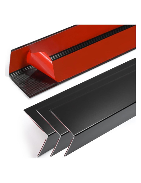 4 Protectores de Esquinas de Aluminio Jiekayi 114.3 cm Negro