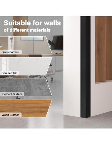 4 Protectores de Esquinas de Aluminio Jiekayi 114.3 cm Negro