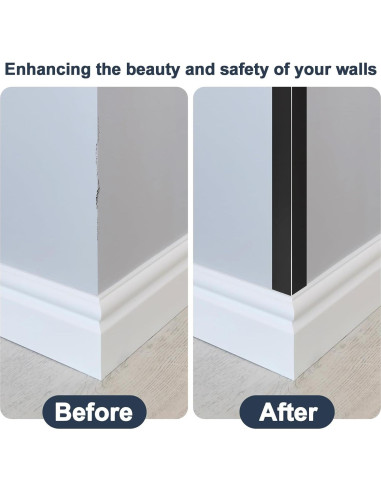 4 Protectores de Esquinas de Aluminio Jiekayi 114.3 cm Negro