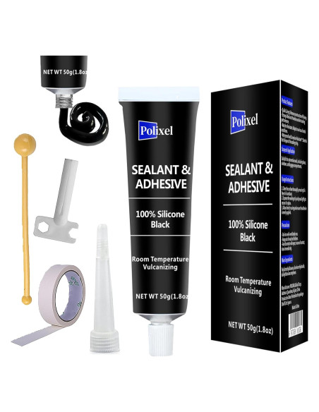 Sellador Adhesivo de Silicona Polixel 50g Impermeable Multiusos