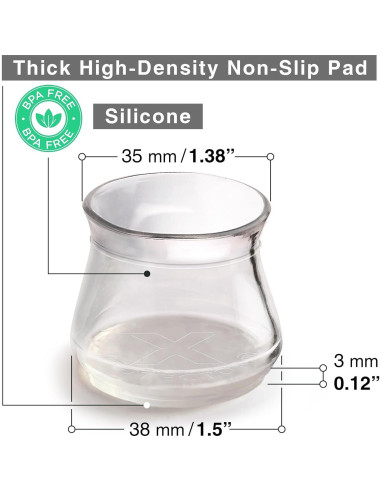 Fundas Antideslizantes para Patas de Silla X-Protector 32 PCS