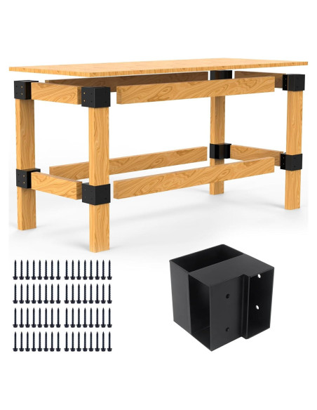 Kit de Soportes de Acero GOOCORREC para Banco de Trabajo - 8 Piezas