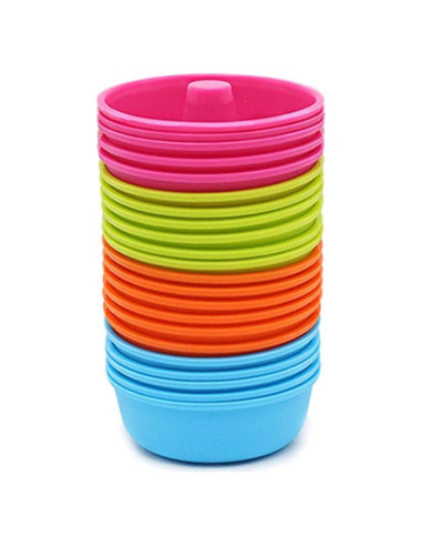 Moldes de Silicona Ulalaza 24PCS para Muffins y Cupcakes