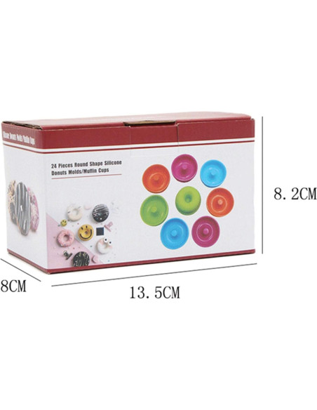 Moldes de Silicona Ulalaza 24PCS para Muffins y Cupcakes