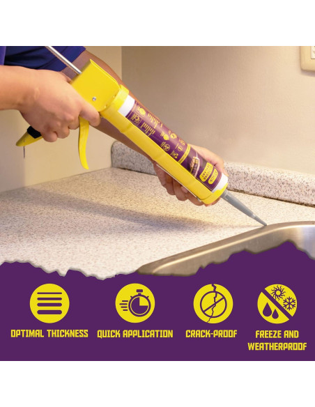 Sellador de Silicona Negra ATack 284g 100% Impermeable