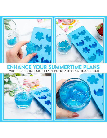Bandeja de Hielo Silver Buffalo Lilo y Stitch Azul 8 Cubos