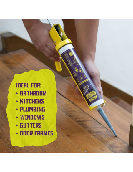 Sellador de Silicona Negra ATack 284g 100% Impermeable