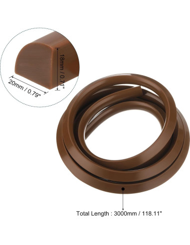 Moldura Flexible de Silicona 300 cm uxcell Marrón para Baño y Cocina