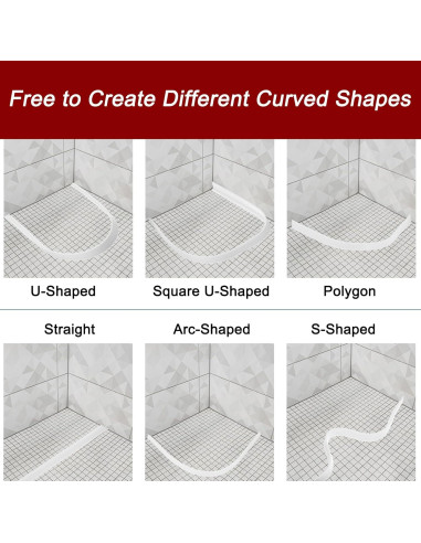 Moldura Flexible de Silicona 300 cm uxcell Marrón para Baño y Cocina