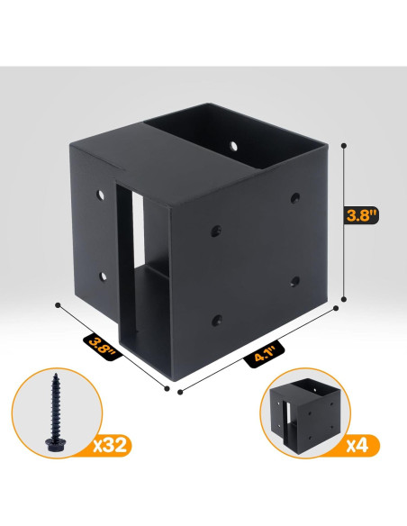 Kit de Soportes de Acero GOOCORREC para Banco de Trabajo - 8 Piezas