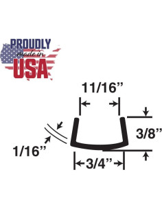 Protector de Borde para Puerta de Gabinete Outwater 3/4" Claro - Paquete de 3 2
