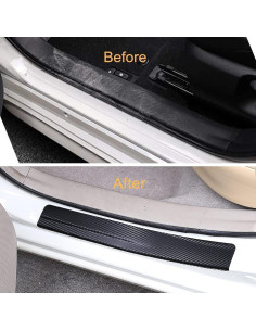 Protector de Umbral de Puerta LANZMYAN 4D Universal Negro 4PCS 2