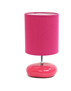Lámpara de Mesa de Piedra Rosa Simple Designs LT1153-PNK