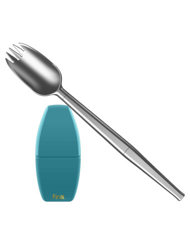 Cuchara Tenedor Plegable Final Straw de Acero Inoxidable