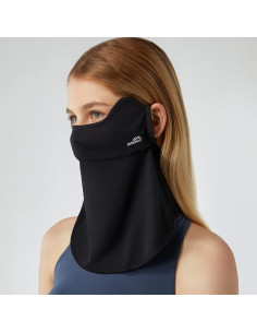 Cubierta de cara balaclava protección solar UPF 50+ negra 2