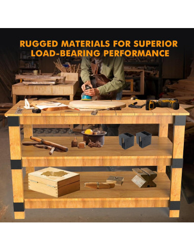 Kit de Soportes de Acero GOOCORREC para Banco de Trabajo - 8 Piezas