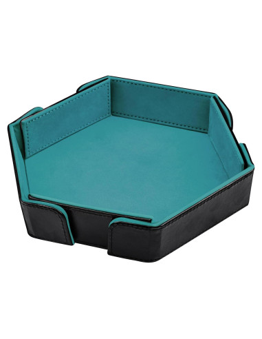 Bandeja de Dados Magnética Plegable SIQUK Hexagonal Cian