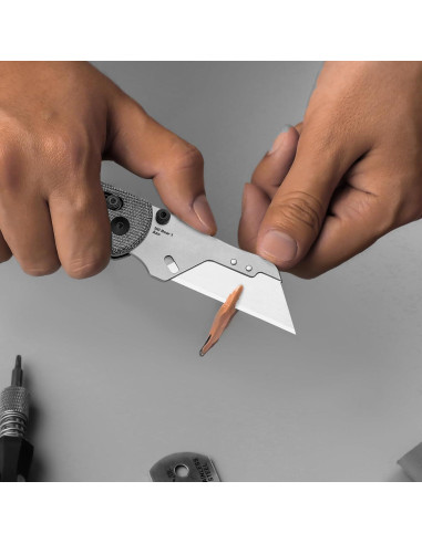 Cuchillo Utility Plegable Kizer Drop Bear Micarta Negro 16.99cm