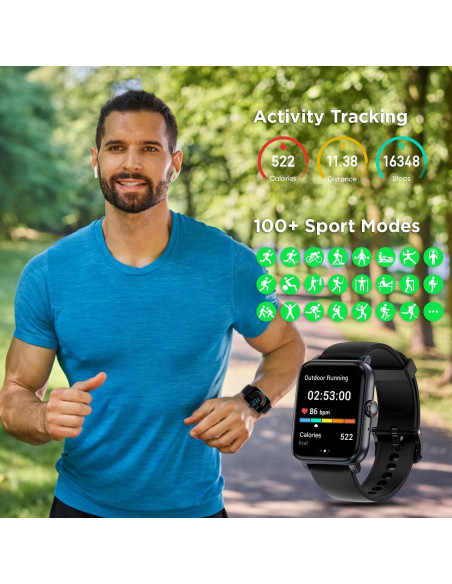 Reloj Inteligente BENIO GT 1 con Monitoreo de Salud y 100 Modos