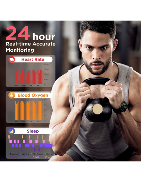 Reloj Inteligente BENIO GT 1 con Monitoreo de Salud y 100 Modos