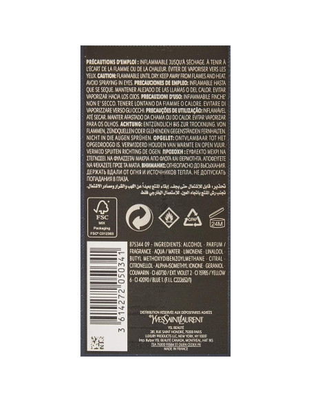 Yves Saint Laurent EDP Spray Hombre 59 ml Fragancia Aromática