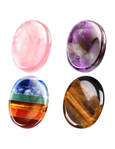 Piedras de Preocupación para Pulgar Roowest - 4 Piezas Cristales